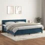 Box spring bed with dark blue velvet mattress 200x200 cm by vidaXL, Beds and slatted bases - Ref: Foro24-3141447, Price: 556,...