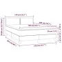 Box spring bed with taupe gray fabric mattress 140x200 cm by vidaXL, Beds and slatted bases - Ref: Foro24-3140541, Price: 416...