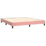Box spring bed with pink velvet mattress 160x200 cm by vidaXL, Beds and slatted bases - Ref: Foro24-3141496, Price: 474,44 €,...