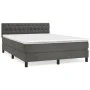 Cama box spring con colchón terciopelo gris oscuro 140x200 cm de vidaXL, Camas y somieres - Ref: Foro24-3141486, Precio: 414,...