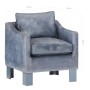 Echter grauer Ledersessel von vidaXL, Sessel - Ref: Foro24-286957, Preis: 149,14 €, Rabatt: %