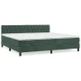 Box spring bed with dark green velvet mattress 200x200 cm by vidaXL, Beds and slatted bases - Ref: Foro24-3141506, Price: 632...