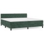 Cama box spring con colchón terciopelo verde oscuro 200x200 cm de vidaXL, Camas y somieres - Ref: Foro24-3141506, Precio: 646...