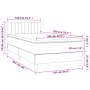 Box spring bed with light gray fabric mattress 100x200 cm by vidaXL, Beds and slatted bases - Ref: Foro24-3140193, Price: 319...