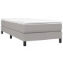 Box spring bed with light gray fabric mattress 90x200 cm by vidaXL, Beds and slatted bases - Ref: Foro24-3144045, Price: 272,...