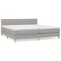 Cama box spring con colchón tela gris claro 200x200 cm de vidaXL, Camas y somieres - Ref: Foro24-3140561, Precio: 555,56 €, D...