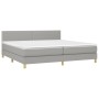 Cama box spring con colchón tela gris claro 200x200 cm de vidaXL, Camas y somieres - Ref: Foro24-3140561, Precio: 555,56 €, D...