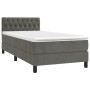 Box spring bed with dark gray velvet mattress 90x200 cm by vidaXL, Beds and slatted bases - Ref: Foro24-3141462, Price: 301,2...