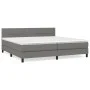 Cama box spring con colchón tela gris oscuro 200x200 cm de vidaXL, Camas y somieres - Ref: Foro24-3140082, Precio: 582,39 €, ...