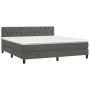 Boxspringbett mit dunkelgrauer Samtmatratze 160x200 cm von vidaXL, Betten und Lattenroste - Ref: Foro24-3141492, Preis: 492,9...
