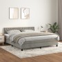 Boxspringbett mit hellgrauer Samtmatratze 180x200 cm von vidaXL, Betten und Lattenroste - Ref: Foro24-3141497, Preis: 534,15 ...