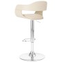 Taburete de cocina cuero sintético blanco de vidaXL, Taburetes de cocina - Ref: Foro24-287404, Precio: 126,42 €