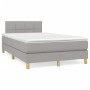 Box spring bed with light gray fabric mattress 120x200 cm by vidaXL, Beds and slatted bases - Ref: Foro24-3140601, Price: 385...