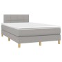 Box spring bed with light gray fabric mattress 120x200 cm by vidaXL, Beds and slatted bases - Ref: Foro24-3140601, Price: 385...