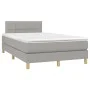 Box spring bed with light gray fabric mattress 120x200 cm by vidaXL, Beds and slatted bases - Ref: Foro24-3140601, Price: 379...