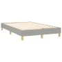 Box spring bed with light gray fabric mattress 120x200 cm by vidaXL, Beds and slatted bases - Ref: Foro24-3140601, Price: 379...