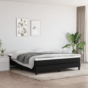Box spring bed with black fabric mattress 180x200 cm by vidaXL, Beds and slatted bases - Ref: Foro24-3144095, Price: 511,66 €...