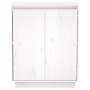 Massiver Kiefernholzschrank in Weiß 60x34x75 cm von vidaXL, Sideboards - Ref: Foro24-813346, Preis: 84,75 €, Rabatt: %