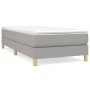 Box spring bed with light gray fabric mattress 80x200 cm by vidaXL, Beds and slatted bases - Ref: Foro24-3144127, Price: 248,...