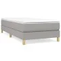 Box spring bed with light gray fabric mattress 80x200 cm by vidaXL, Beds and slatted bases - Ref: Foro24-3144127, Price: 253,...