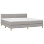 Cama box spring con colchón tela gris claro 200x200 cm de vidaXL, Camas y somieres - Ref: Foro24-3140641, Precio: 574,40 €, D...
