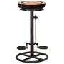 Kitchen stools 2 units leather and printed canvas black and brown by vidaXL, Kitchen stools - Ref: Foro24-286969, Price: 210,...