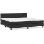 Box spring bed with black synthetic leather mattress 200x200 cm by vidaXL, Beds and slatted bases - Ref: Foro24-3141023, Pric...
