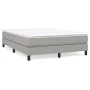 Box spring bed with light gray fabric mattress 140x200 cm by vidaXL, Beds and slatted bases - Ref: Foro24-3144077, Price: 385...