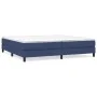 Box spring bed with blue fabric mattress 200x200 cm by vidaXL, Beds and slatted bases - Ref: Foro24-3144107, Price: 524,79 €,...