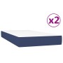 Cama box spring con colchón tela azul 200x200 cm de vidaXL, Camas y somieres - Ref: Foro24-3144107, Precio: 534,81 €, Descuen...