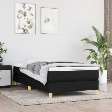 Boxspringbett mit schwarzer Stoffmatratze 90x190 cm von vidaXL, Betten und Lattenroste - Ref: Foro24-3144137, Preis: 273,86 €...