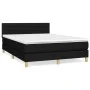 Box spring bed with black fabric mattress 140x190 cm by vidaXL, Beds and slatted bases - Ref: Foro24-3140691, Price: 465,17 €...