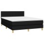 Box spring bed with black fabric mattress 140x190 cm by vidaXL, Beds and slatted bases - Ref: Foro24-3140691, Price: 466,02 €...