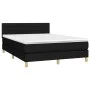 Box spring bed with black fabric mattress 140x190 cm by vidaXL, Beds and slatted bases - Ref: Foro24-3140691, Price: 465,17 €...