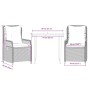 Set comedor de jardín 3 pzas con cojines ratán sintético beige