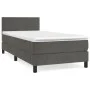 Box spring bed with dark gray velvet mattress 90x190 cm by vidaXL, Beds and slatted bases - Ref: Foro24-3141156, Price: 277,9...