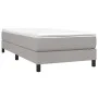 Box spring bed with light gray fabric mattress 80x200 cm by vidaXL, Beds and slatted bases - Ref: Foro24-3144029, Price: 252,...