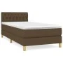 Boxspringbett mit dunkelbrauner Stoffmatratze 90x200 cm von vidaXL, Betten und Lattenroste - Ref: Foro24-3140828, Preis: 287,...