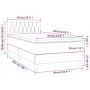 Boxspringbett mit dunkelbrauner Stoffmatratze 90x200 cm von vidaXL, Betten und Lattenroste - Ref: Foro24-3140828, Preis: 287,...