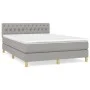 Box spring bed with light gray fabric mattress 140x200 cm by vidaXL, Beds and slatted bases - Ref: Foro24-3140857, Price: 405...