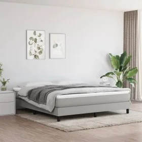 Box spring bed with light gray fabric mattress 180x200 cm by vidaXL, Beds and slatted bases - Ref: Foro24-3144093, Price: 489...