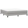 Box spring bed with light gray fabric mattress 180x200 cm by vidaXL, Beds and slatted bases - Ref: Foro24-3144093, Price: 489...
