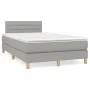 Box spring bed with light gray fabric mattress 120x200 cm by vidaXL, Beds and slatted bases - Ref: Foro24-3140681, Price: 372...