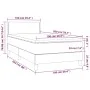 Box spring bed with black synthetic leather mattress 100x200 cm by vidaXL, Beds and slatted bases - Ref: Foro24-3141047, Pric...