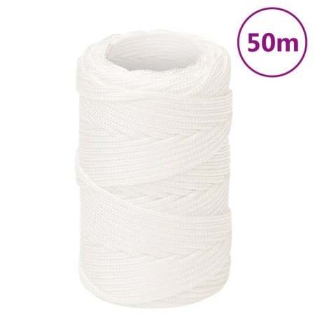 Cuerda de barco polipropileno blanco intenso 2 mm 50 m en Sogas y cuerdas metálicas | Comprar online en Foro24