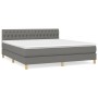 Box spring bed with dark gray fabric mattress 180x200 cm by vidaXL, Beds and slatted bases - Ref: Foro24-3140874, Price: 583,...