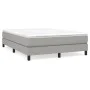 Box spring bed with light gray fabric mattress 140x190 cm by vidaXL, Beds and slatted bases - Ref: Foro24-3144069, Price: 400...