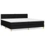 Cama box spring con colchón tela negro 200x200 cm de vidaXL, Camas y somieres - Ref: Foro24-3140883, Precio: 592,79 €, Descue...