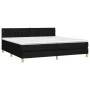 Cama box spring con colchón tela negro 200x200 cm de vidaXL, Camas y somieres - Ref: Foro24-3140883, Precio: 592,79 €, Descue...