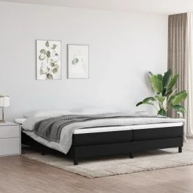 Box spring bed with black fabric mattress 200x200 cm by vidaXL, Beds and slatted bases - Ref: Foro24-3144103, Price: 538,89 €...